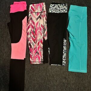 Victoria's Secret Pink and Black Leggings Set